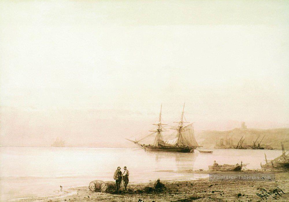 rivage 1861 Romantique Ivan Aivazovsky russe Peintures à l'huile